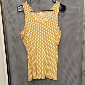 XXL Nike Yellow and White Geometric Tank Top